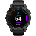 Умные часы Garmin Epix Pro (Gen 2) Standard Edition 47 мм, серый, черный ремешок