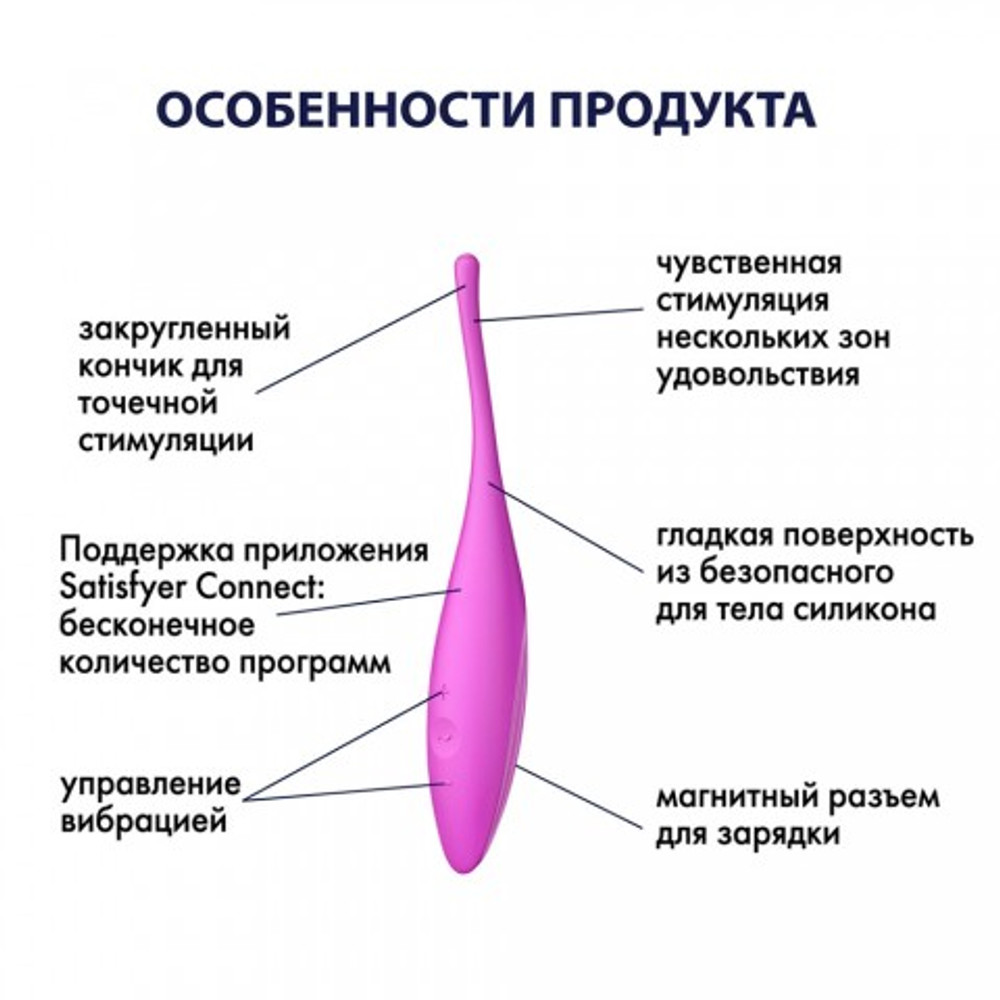 Вибратор для клитора Satisfyer Twirling Joy fuchsia