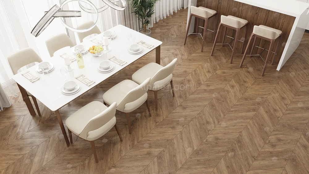 Каменно-полимерная напольная плитка Alpine Floor Шеврон (Chevron) Гевуина ЭКО 18-10