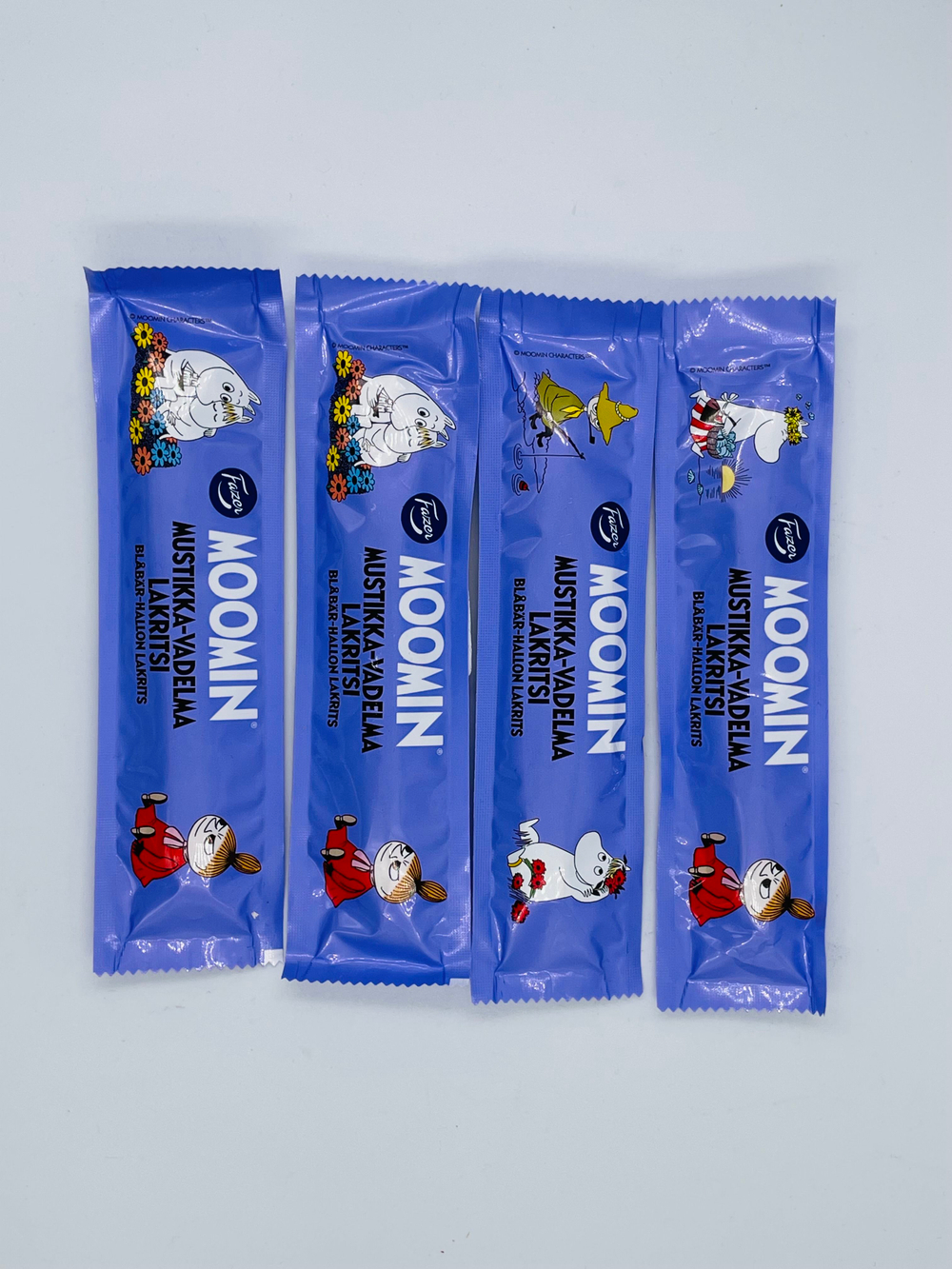 Жевательный мармелад Fazer Moomin чернично-малиновая лакрица (20 г х 4) 80 г (Из Финляндии)