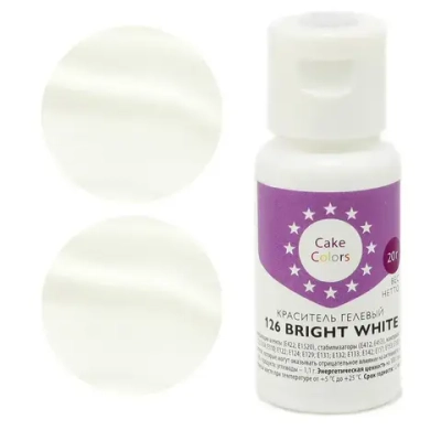 Краситель гелевый Cake Colors 126 BRIGHT WHITE, 20г