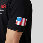 Футболка Alpha Industries Nasa Worm Logo Tee Black (Черная)