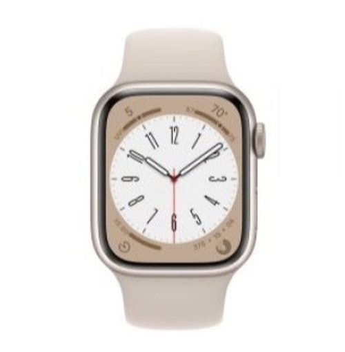 Apple Watch Series 8, 45 мм, из алюминия цвета «сияющая звезда», спортивный ремешок