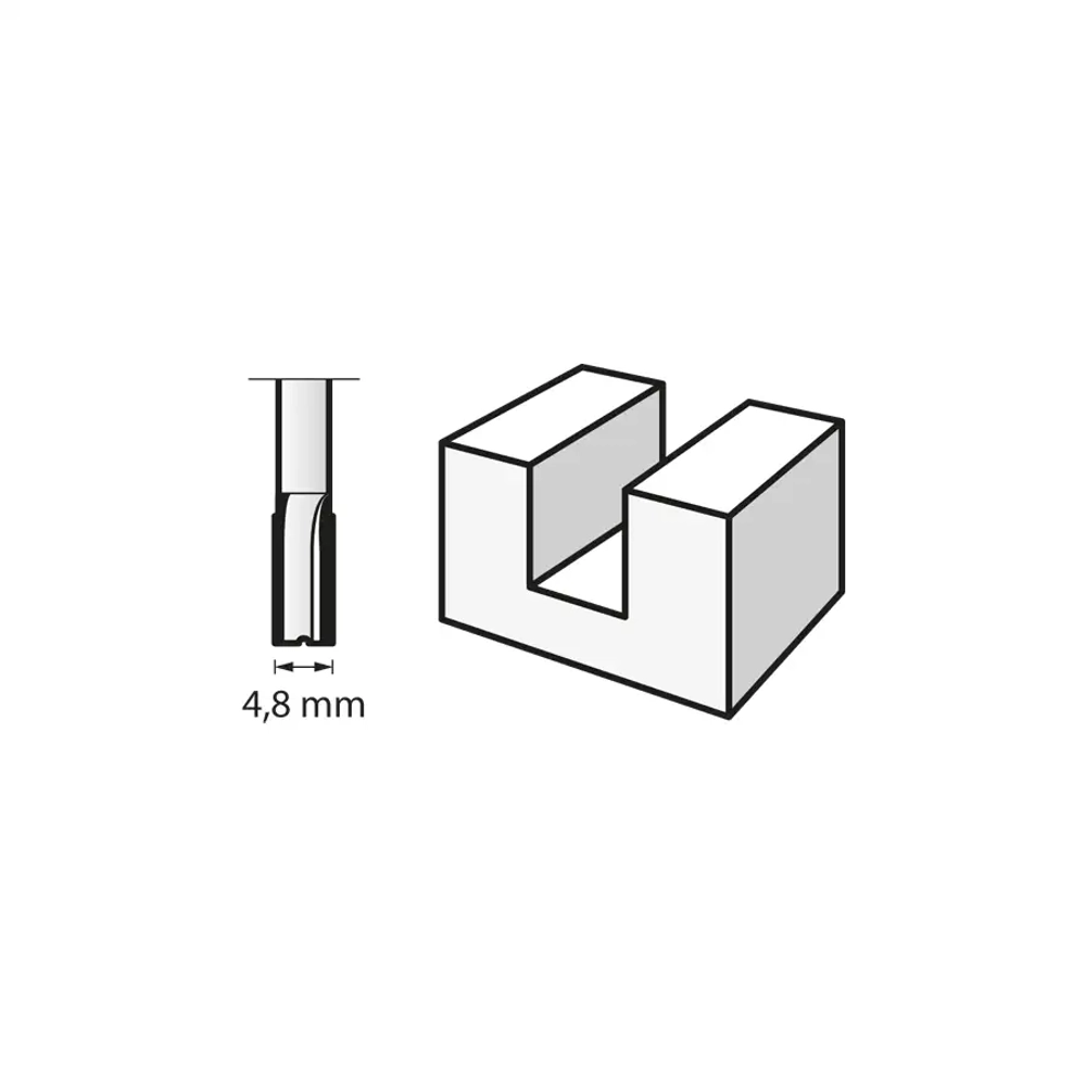 Фреза прямая пазовая 4,8 мм DREMEL 2615065232