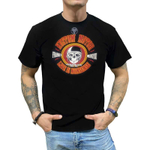 Футболка Franky Mouse Custom motor Live is nonsense череп в шлеме в очках (S / черный)