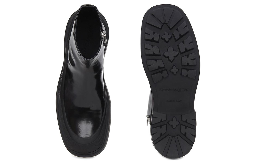 Alexander McQueen Tread Ankle Boots Black
