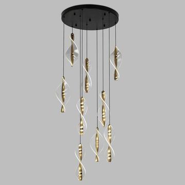 Подвесная люстра LED 60W 4000К CL213811 чёрный/бронза (латунь) Vind Citilux