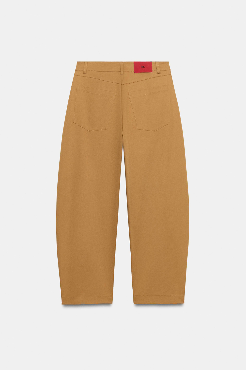 Брюки barrel со строчкой — ZARA