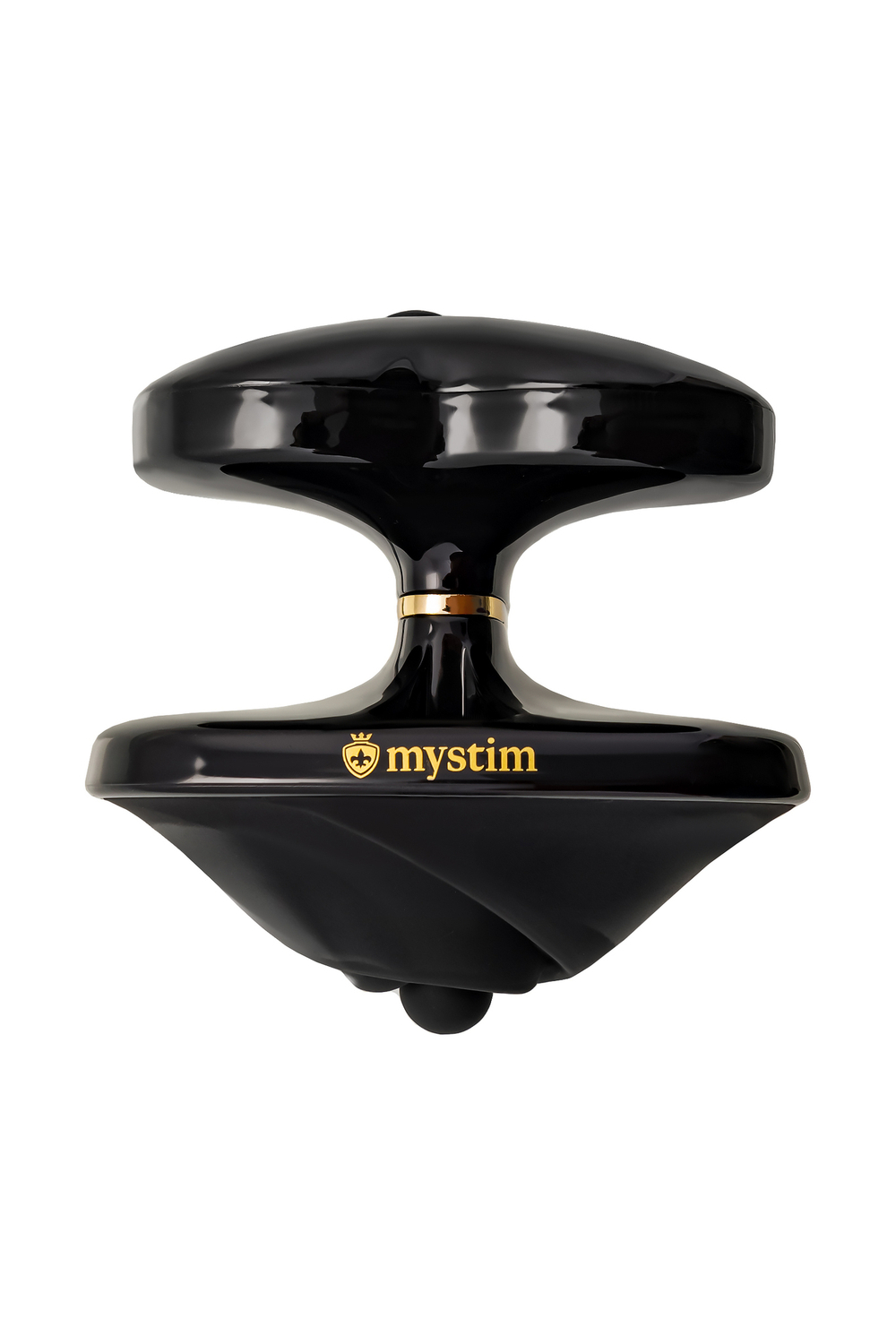 Вибратор Mystim Heart s Desire с электростимуляцией, силикон, черный, 6,7 см