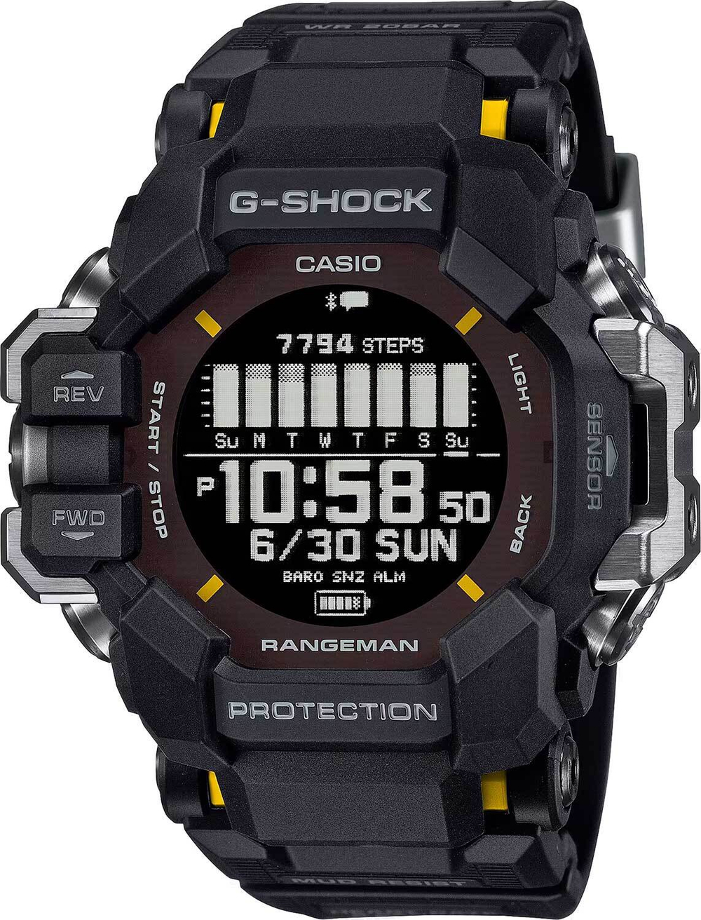 Японские умные часы Casio G-SHOCK GPR-H1000-1E с хронографом