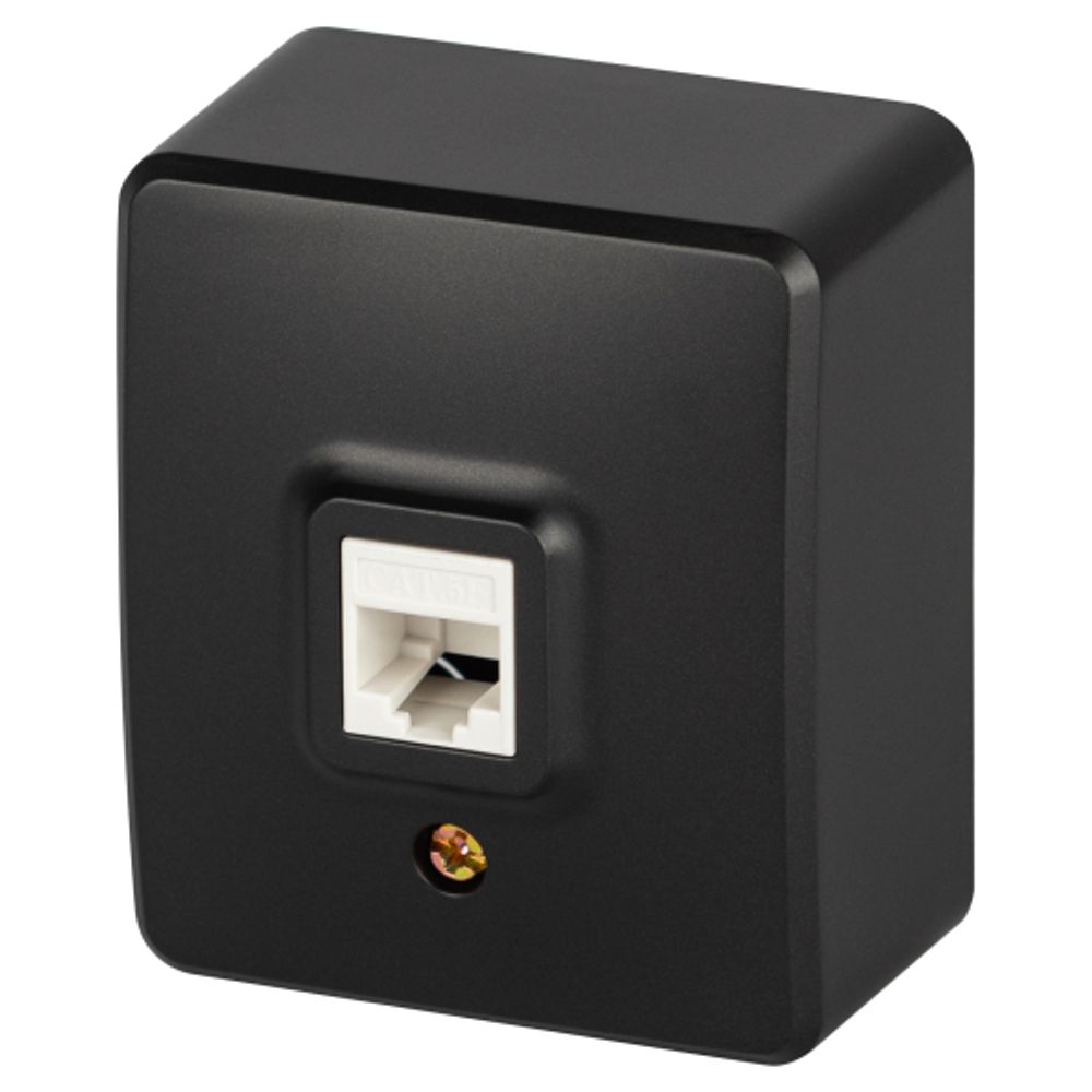 Розетка ЭРА Эксперт 11-3203-05 информационная RJ45 IP20 ОУ антрацит | Эра Эксперт