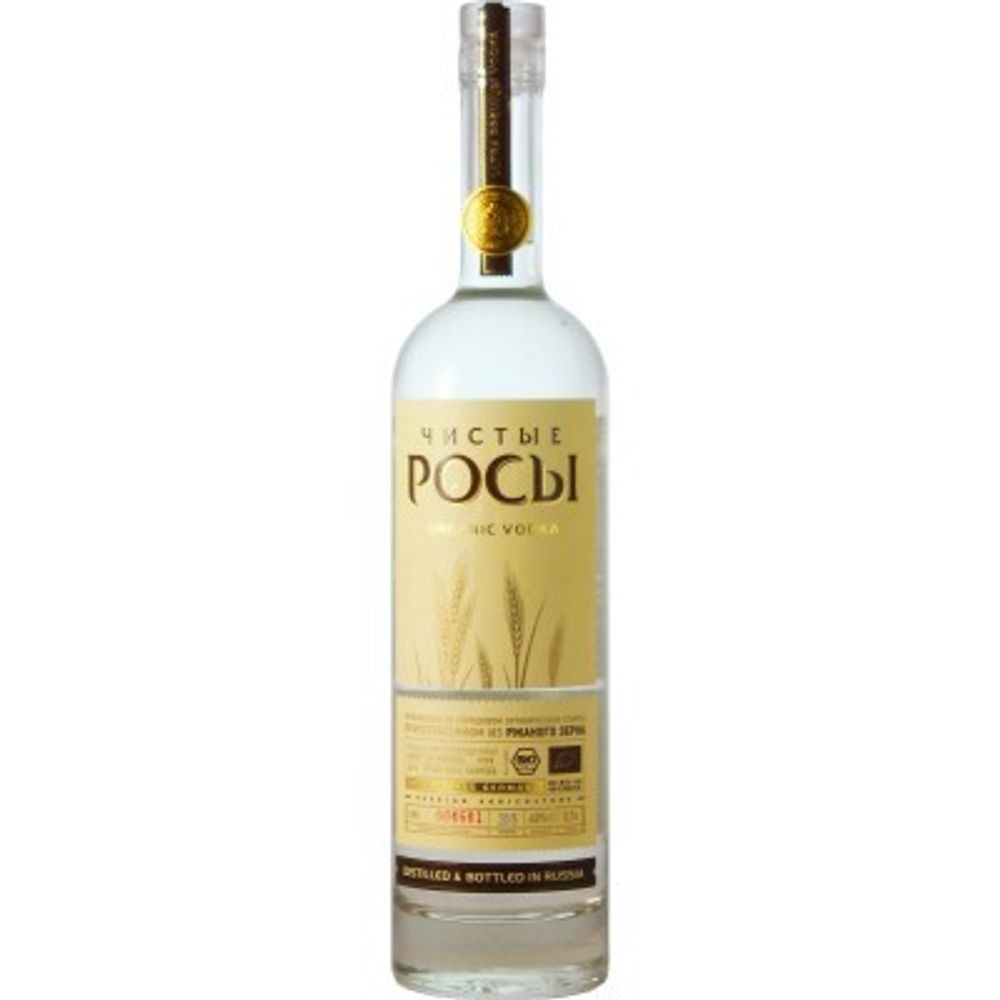 Водка Чистые Росы из ржаного зерна