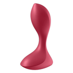 Красный вибромассажёр простаты Satisfyer Backdoor Lover - 14 см. (Цвет: красный)