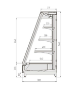 Витрина холодильная BRANDFORD Ikar Slim SQ торцевая