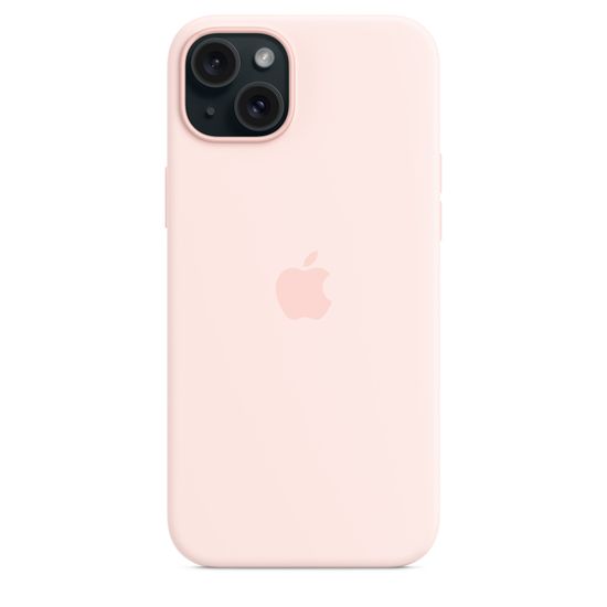 Силиконовый чехол для iPhone 15 с MagSafe ( Розовый)