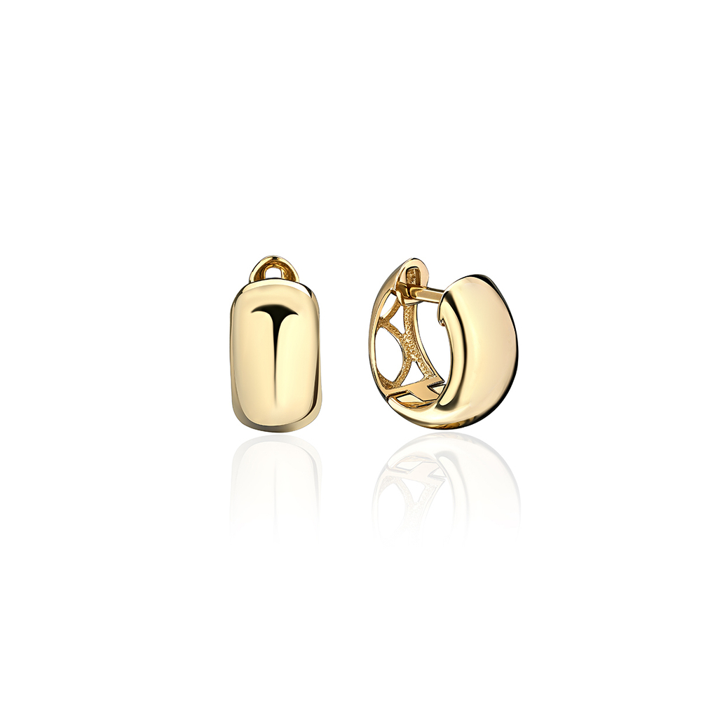 Серьги конго из жёлтого золота 585 пробы JA-S-С0313744