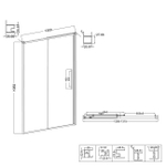 Дверь в нишу Niagara Nova NG-85-13TB (130х195) черный матовый,стекло тонированное,дверь раздвижная,1 место