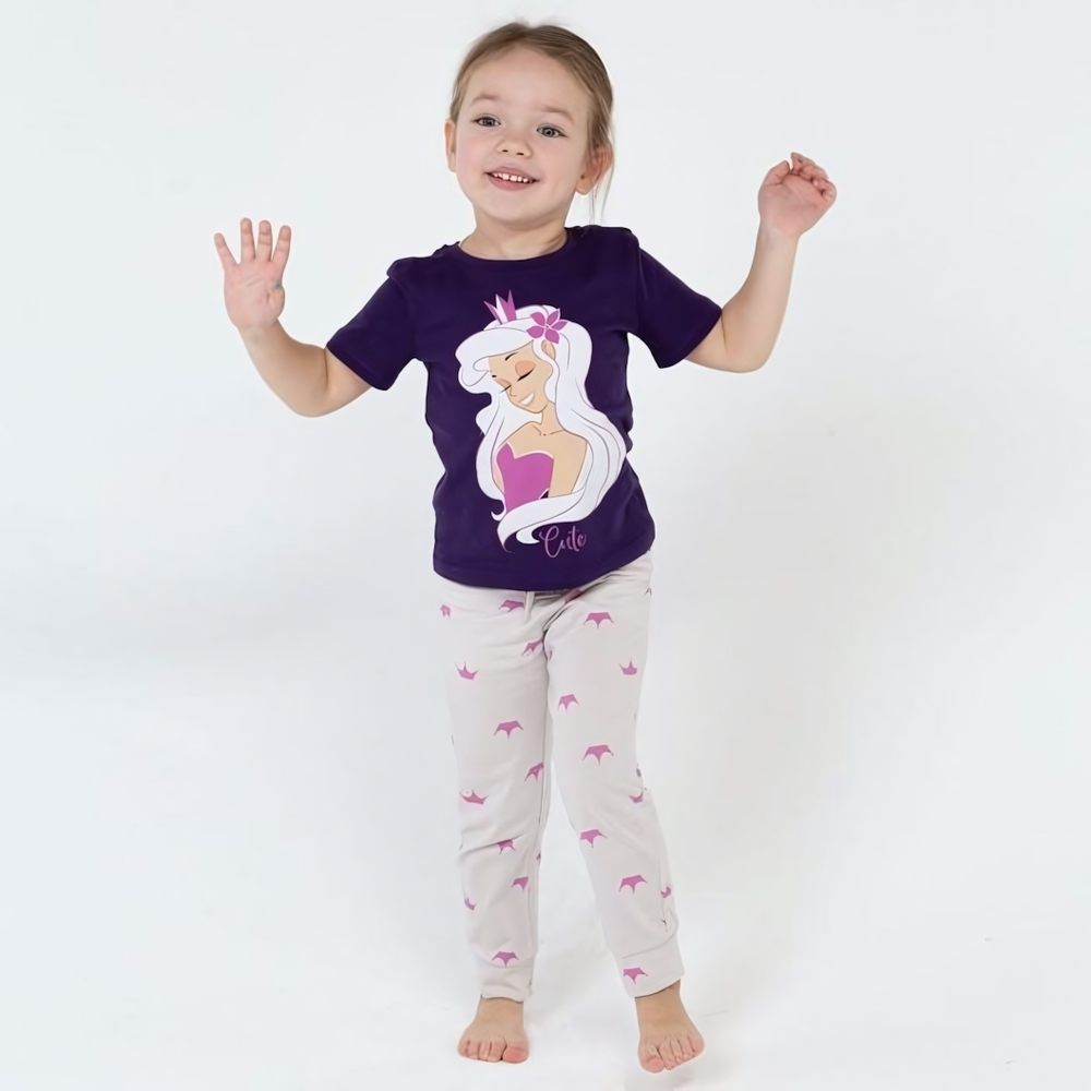 Пижама для девочек (футболка, брюки) KAFTAN "Cute" р.110-116 7092696