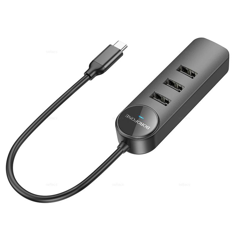 USB-разветвитель Хаб Borofone DH5 4-в-1 (Type-C— USB2.0*4) (длина = 0,2 м)