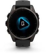 Смарт-часы Garmin Fenix 8 Amoled 43 мм Sapphire Carbon Grey Titanium, черно-серый браслет, 010-02903-21