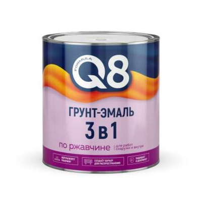 Грунт-эмаль по ржавчине Formula Q8, зеленая, 1,9 кг
