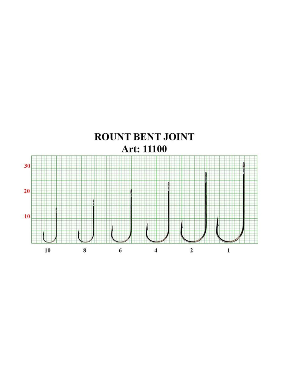 Крючок рыболовный ROUND BENT JOIN с БОЛЬШИМ ухом 11100 №2