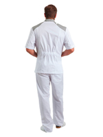 Рубашка медицинская мужская White Wears WW520 на кнопках, белый, 56