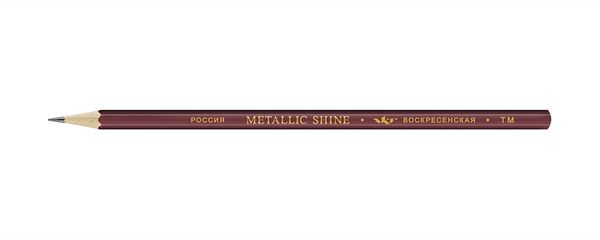 Карандаш чернографитный заточенный ТМ (HB) 72 шт, Metallic shine MS01, 1593 серебряно-бордовый, ВКФ MS01