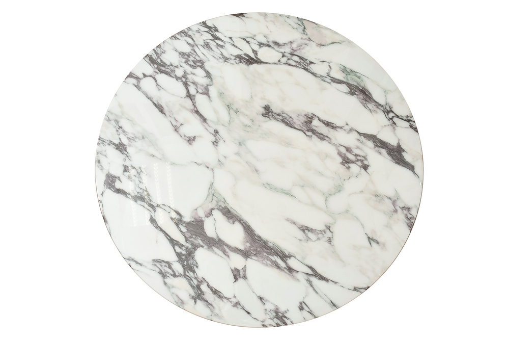 Стол Garda Decor Белый Мрамор (Marmoreal White) d90*75 см