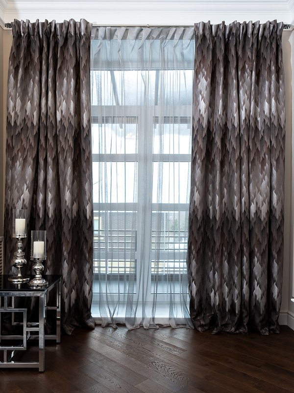 Ткань Портьера 280x280см Garda Decor Cascada серая 121GD-CSRPORT-ED Серый