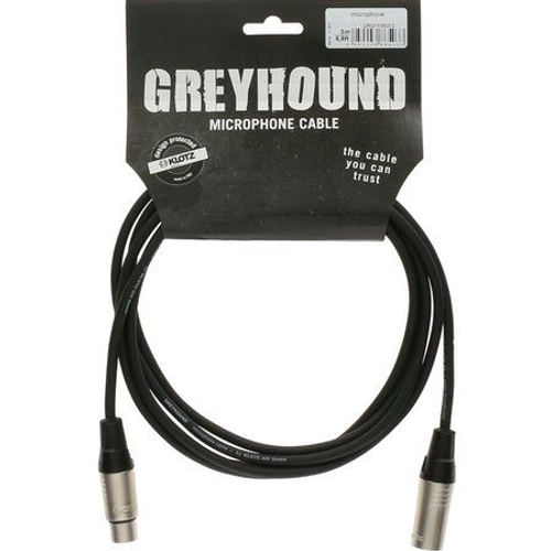 Klotz GRG1FM05 GREYHOUND микрофонный кабель XLR(F)/XLR(M), 5 м, черный, разъемы Klotz