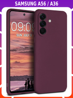 Мягкий Soft Touch чехол из силикона для SAMSUNG A56 / A36 с бархатной подкладкой