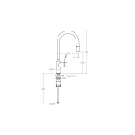 Смеситель для кухни с выдвижной лейкой KITCHEN 387901V1MC