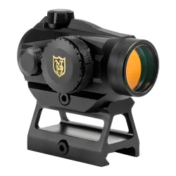 Коллиматор Nikko Stirling Flash 1X25mm NRD25H, 3 МOA, на Weaver - вид спереди в три четверти, линза с антибликовым покрытием