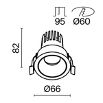 Встраиваемый светильник Technical DL123-10W-4K-B