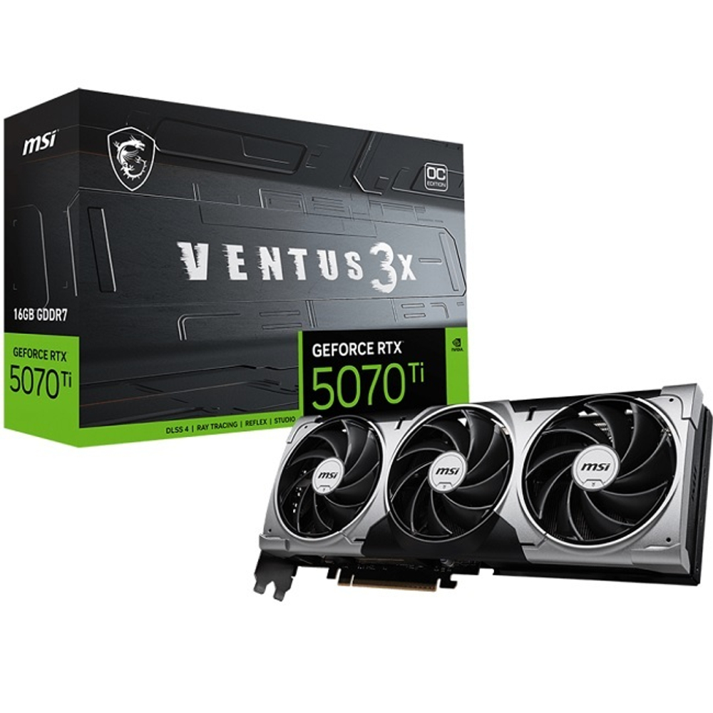 Видеокарта MSI GeForce RTX 5070 Ti VENTUS 3X OC 16GB (G507T-16V3C)