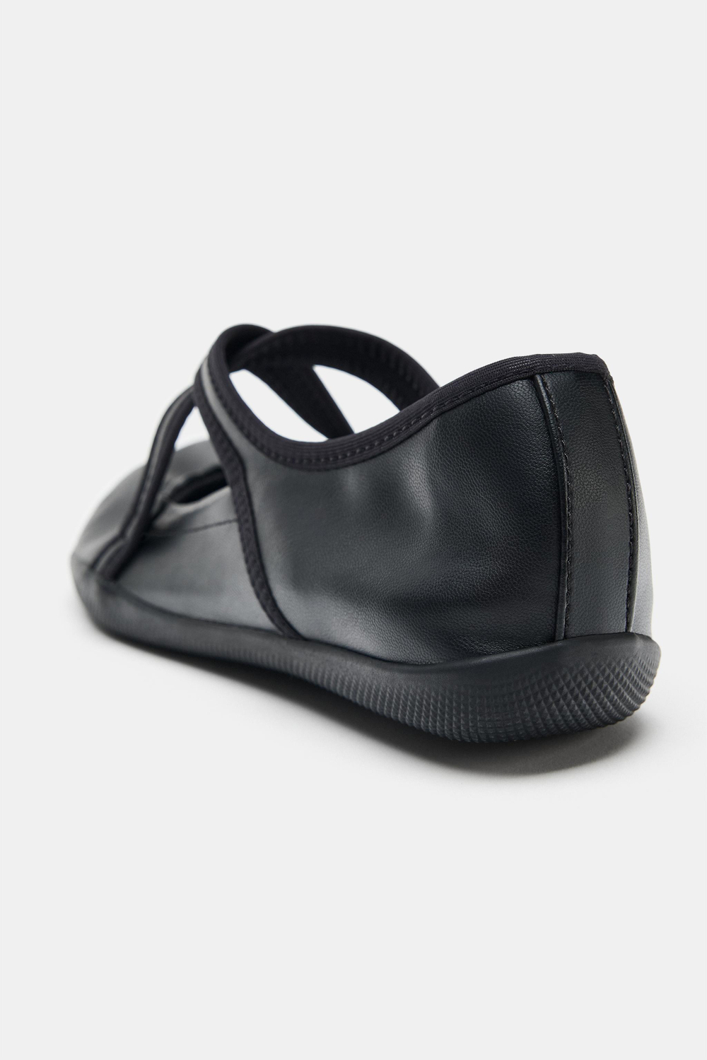 ZARA СПОРТИВНЫЕ БАЛЕТКИ НА ЗАПÁХЕ, ЧЕРНЫЙ