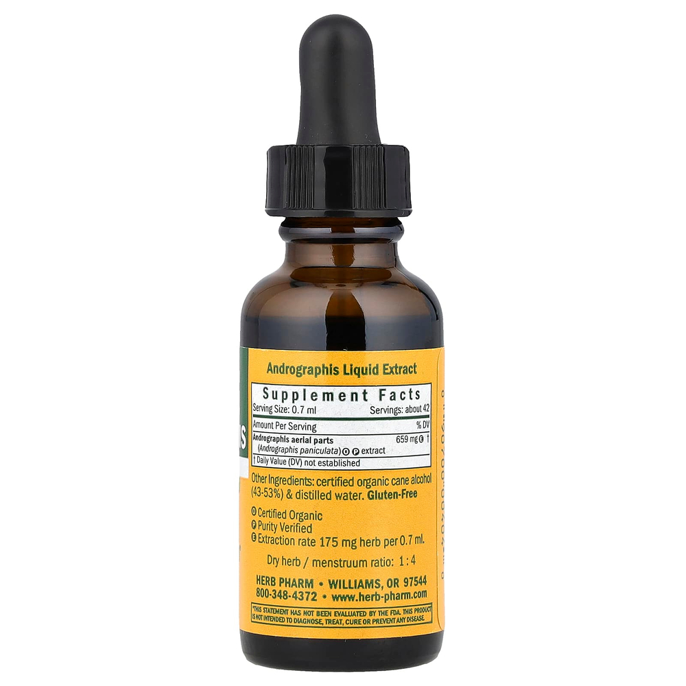 Herb Pharm, андрографис, 30 мл