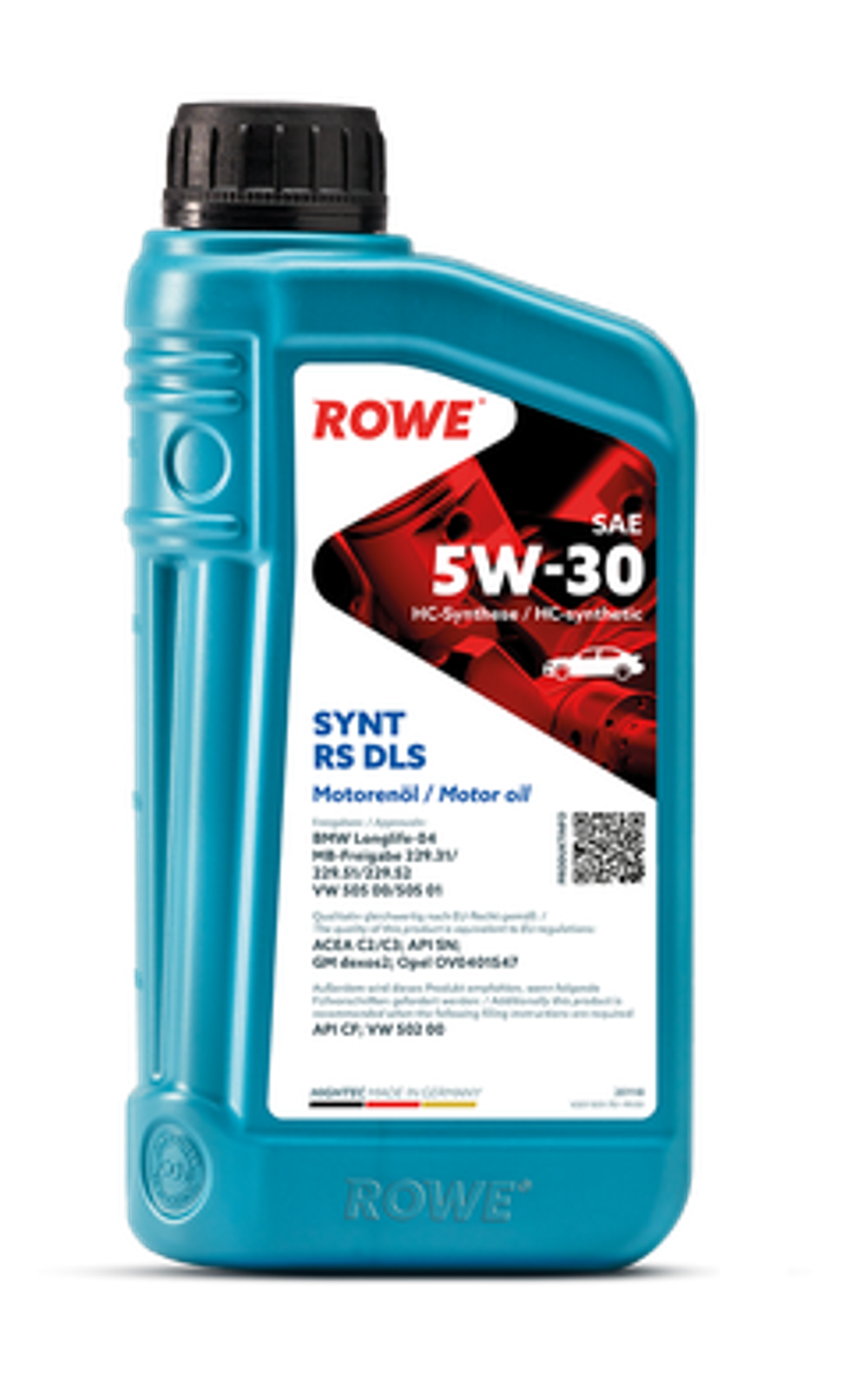 Моторное масло Rowe Hightec Synt RS DLS 5W-30, SN/CF, C2/C3, GM dexos2, синтетическое, 1 л