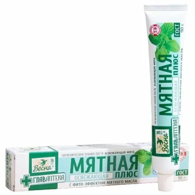 Мятная главапетка Зубная паста весна 90г