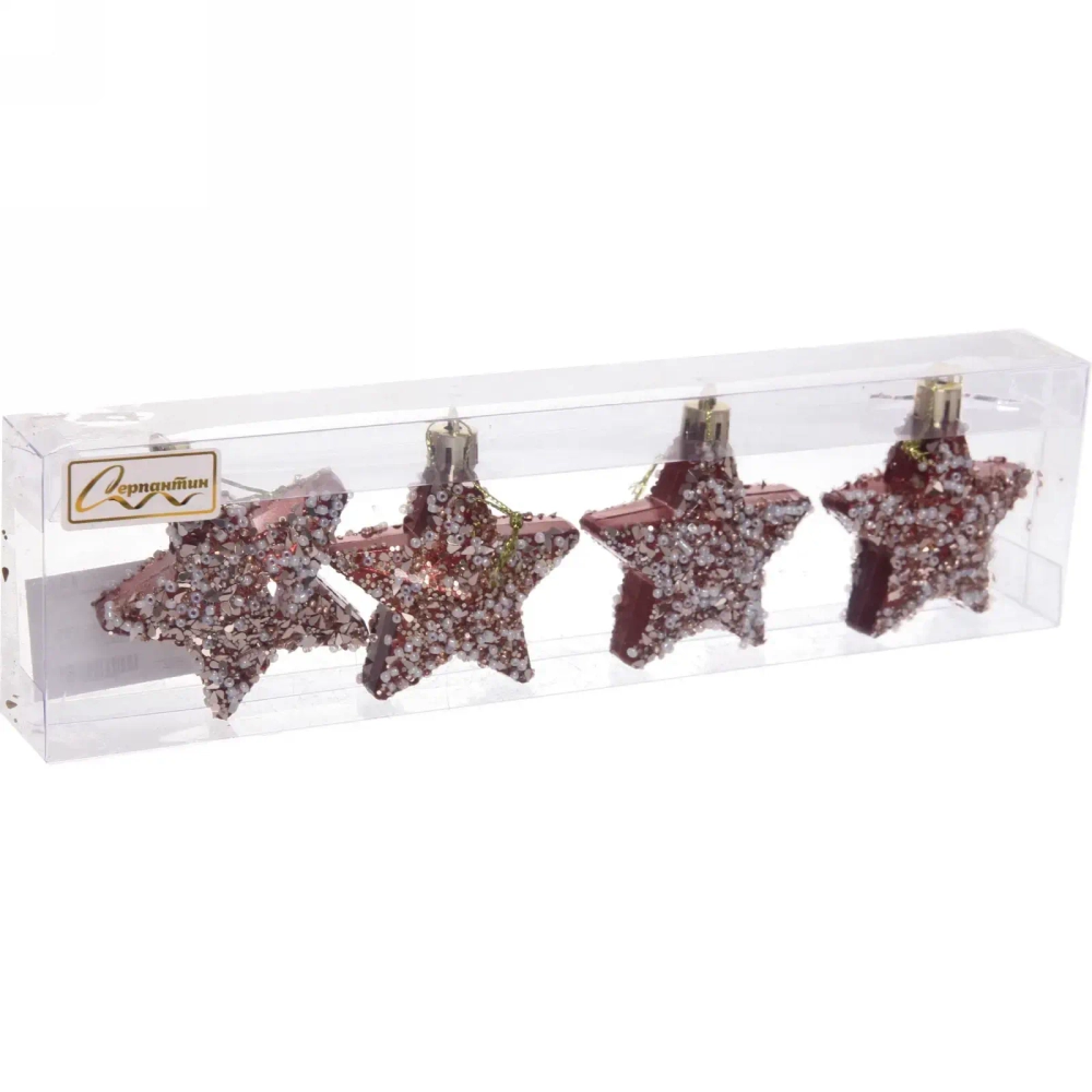 Набор украшений SHINE «Starlight» 6 см (4 шт.), copper