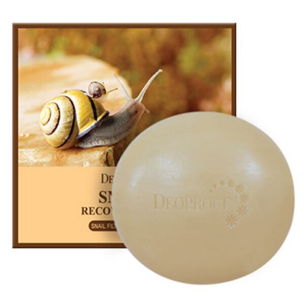 Восстанавливающее мыло с муцином улитки Deoproce Snail Recovery Soap, 100г