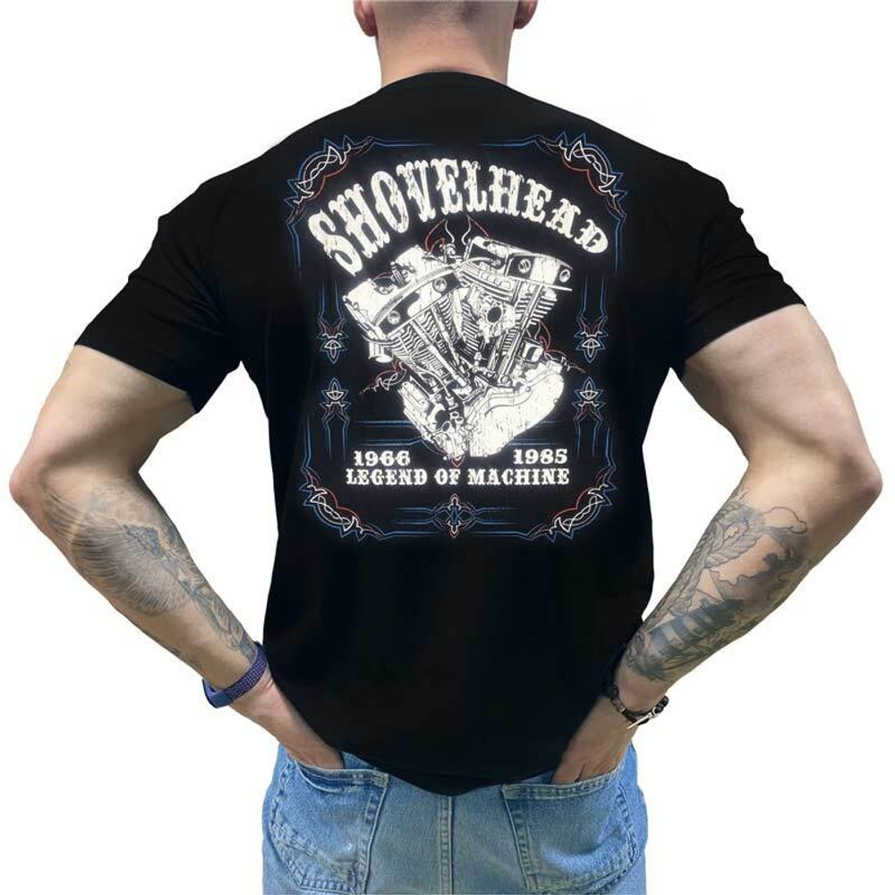 Футболка Franky Mouse ShovelHead 1966-1985 Legend of machine (S / черный)