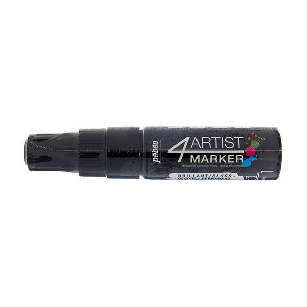 Маркер художественный 4Artist Marker на масляной основе 8 мм, перо скошенное, 3 шт, 580224 черный, Pebeo