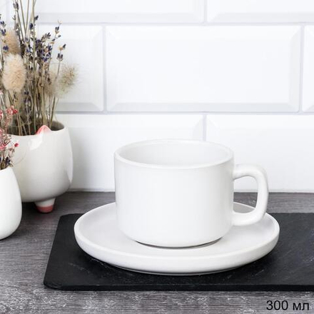 Чайная пара 300 мл white / 3404W 2pcs /3600 /уп 6/
