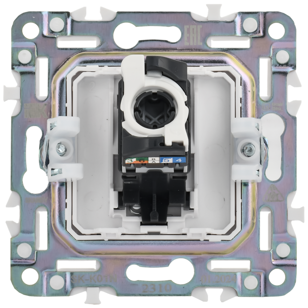SKANDY Розетка компьютерная RJ45 кат.6 SK-K02N металл никель IEK