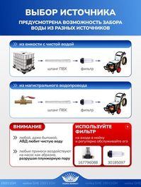 Мобильный АВД Rindevand RV JM 150 бар, 11 л/мин, 220 В — медный двигатель, система Time Stop, полный комплект
