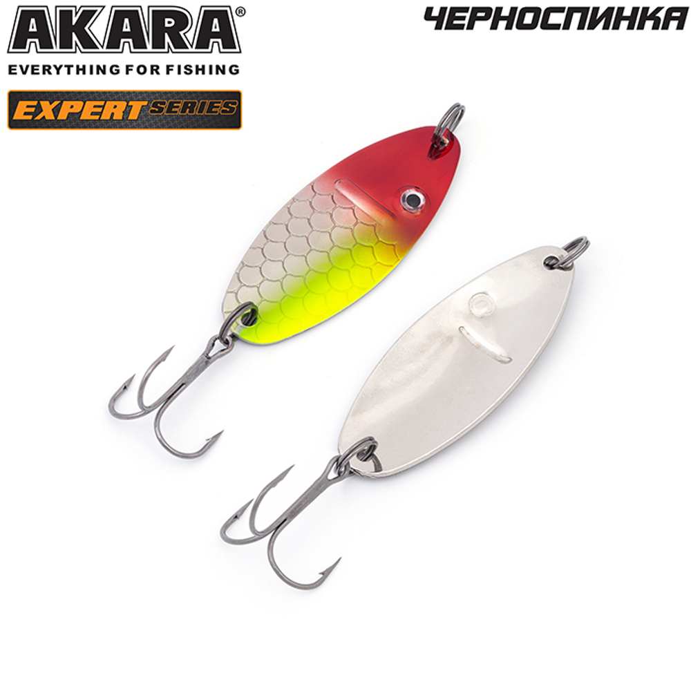 Блесна колебалка Akara Expert Черноспинка 65 мм 15 гр. 12/SIL