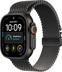 Часы Apple Watch Ultra 4, 49 мм, титан чёрного цвета, миланский сетчатый браслет (2026)