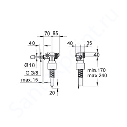 Заливная арматура для инсталляции Grohe 37095000(43537000)